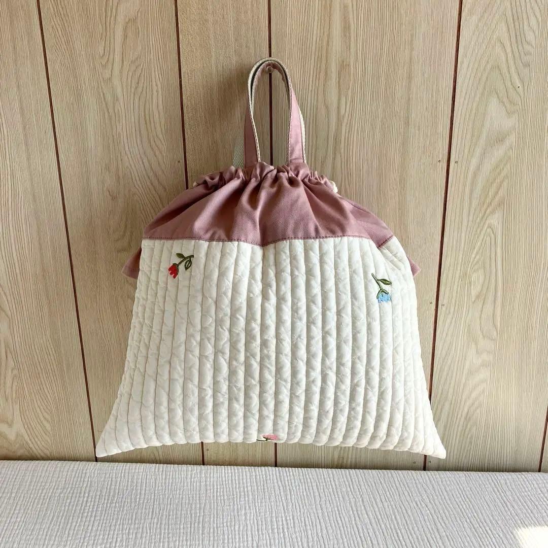 ヌビ 入園入学 セット おはな ピンク フラワー イブル レッスンバッグ 巾着