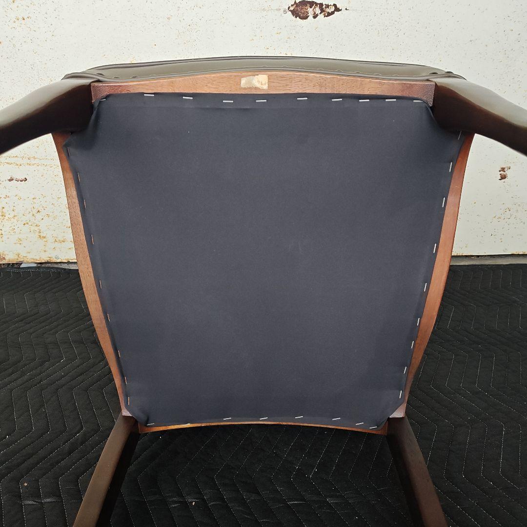 【送料込み】maruni/マルニ ベルサイユ 本革張 ダイニングチェア 猫脚 籐