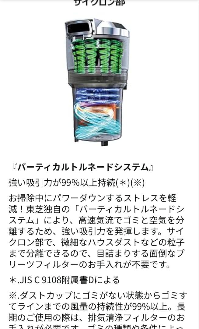 2024年製。東芝掃除機 コード式サイクロン キャニスター VC-S610X-W