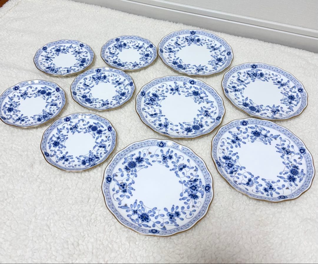 【10枚】 NARUMI ミラノ　17.5cm 12.5cm 皿　金縁　小皿
