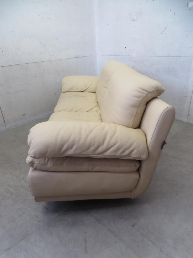 美品■総革■イタリア■IDC■Enzo Dambrosio■3人掛けソファ■