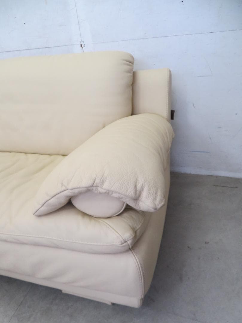 美品■総革■イタリア■IDC■Enzo Dambrosio■3人掛けソファ■