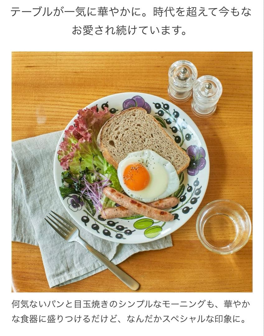 【ARABIA北欧】パラティッシ パープル26cm プレート 2枚セット