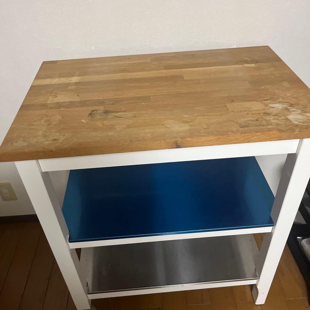 キャスター付きキッチンワゴン 2段式　ぐらつきあり