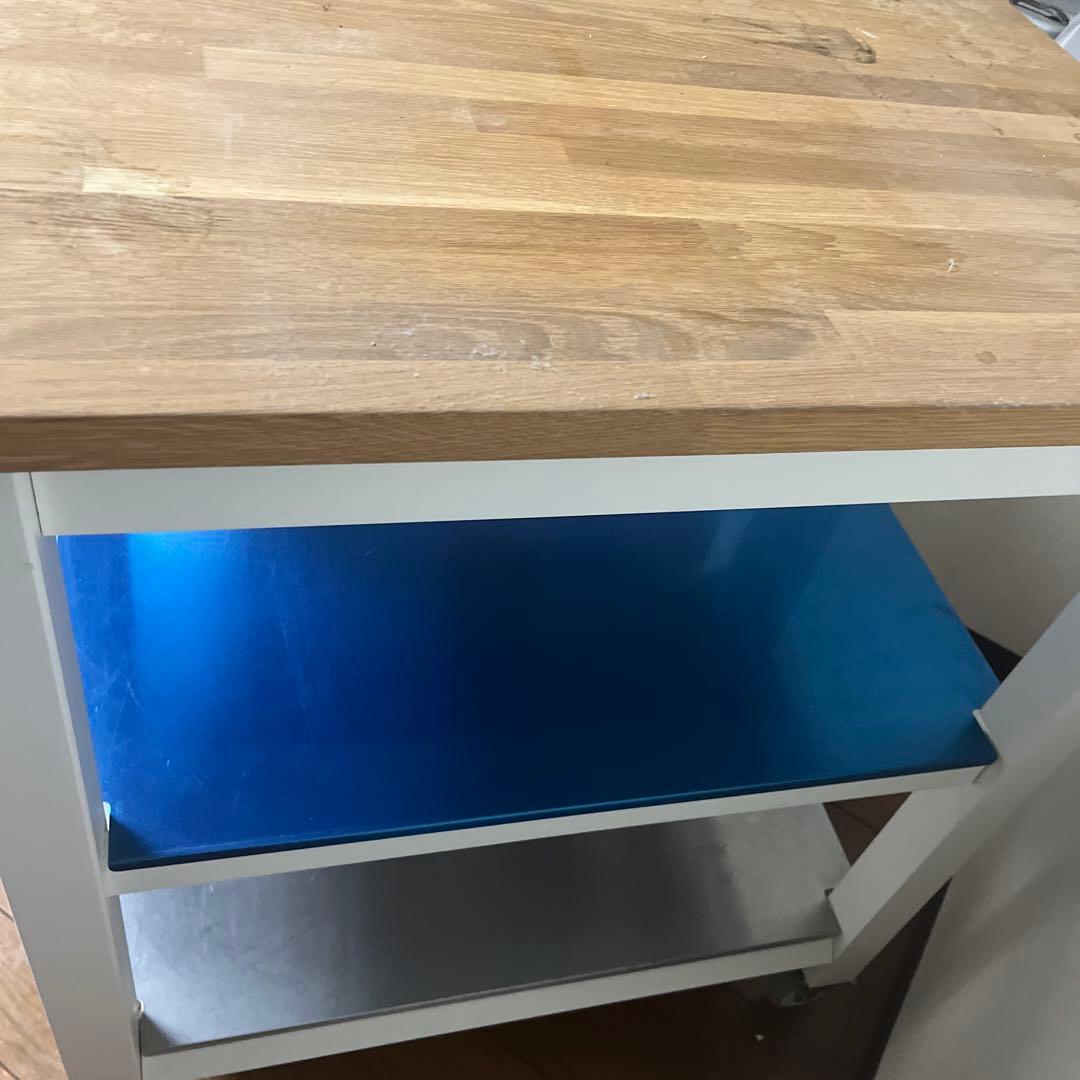 キャスター付きキッチンワゴン 2段式　ぐらつきあり