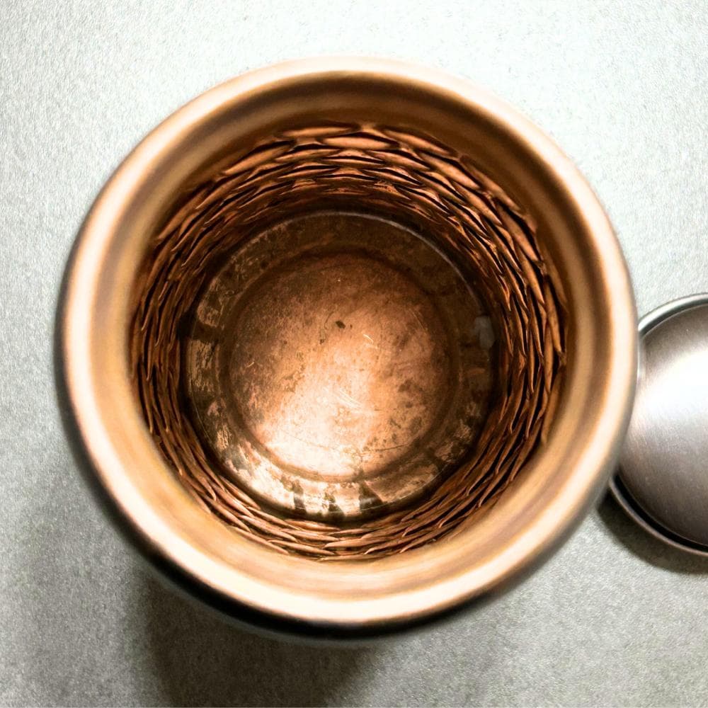 訳あり/ 銅製 純銅 ハンドメイド ウォーターボトル ステンレス水筒