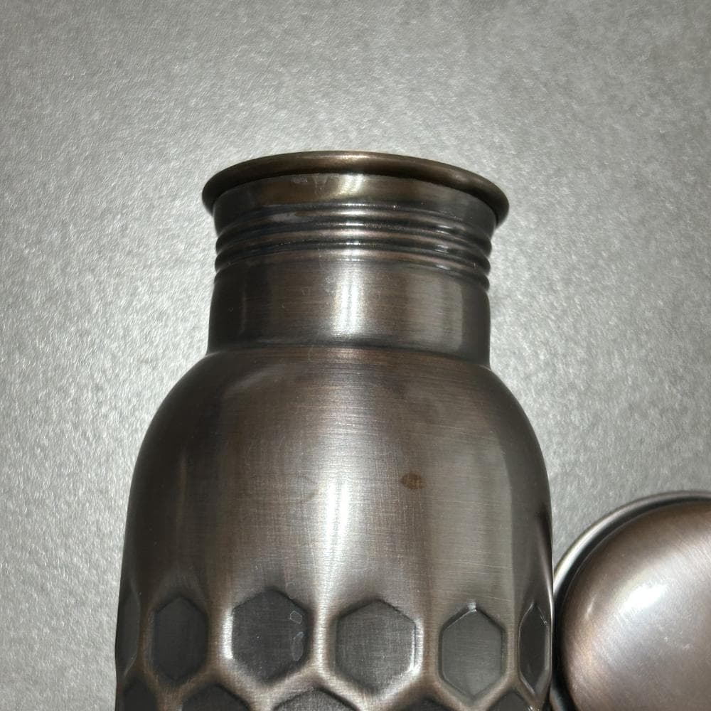 訳あり/ 銅製 純銅 ハンドメイド ウォーターボトル ステンレス水筒