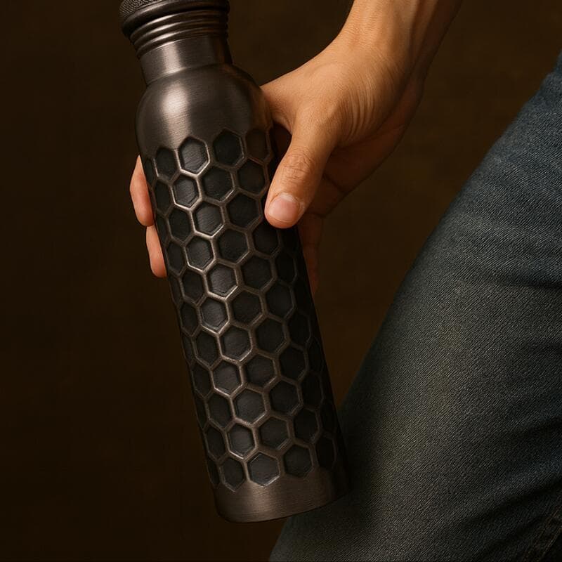 訳あり/ 銅製 純銅 ハンドメイド ウォーターボトル ステンレス水筒