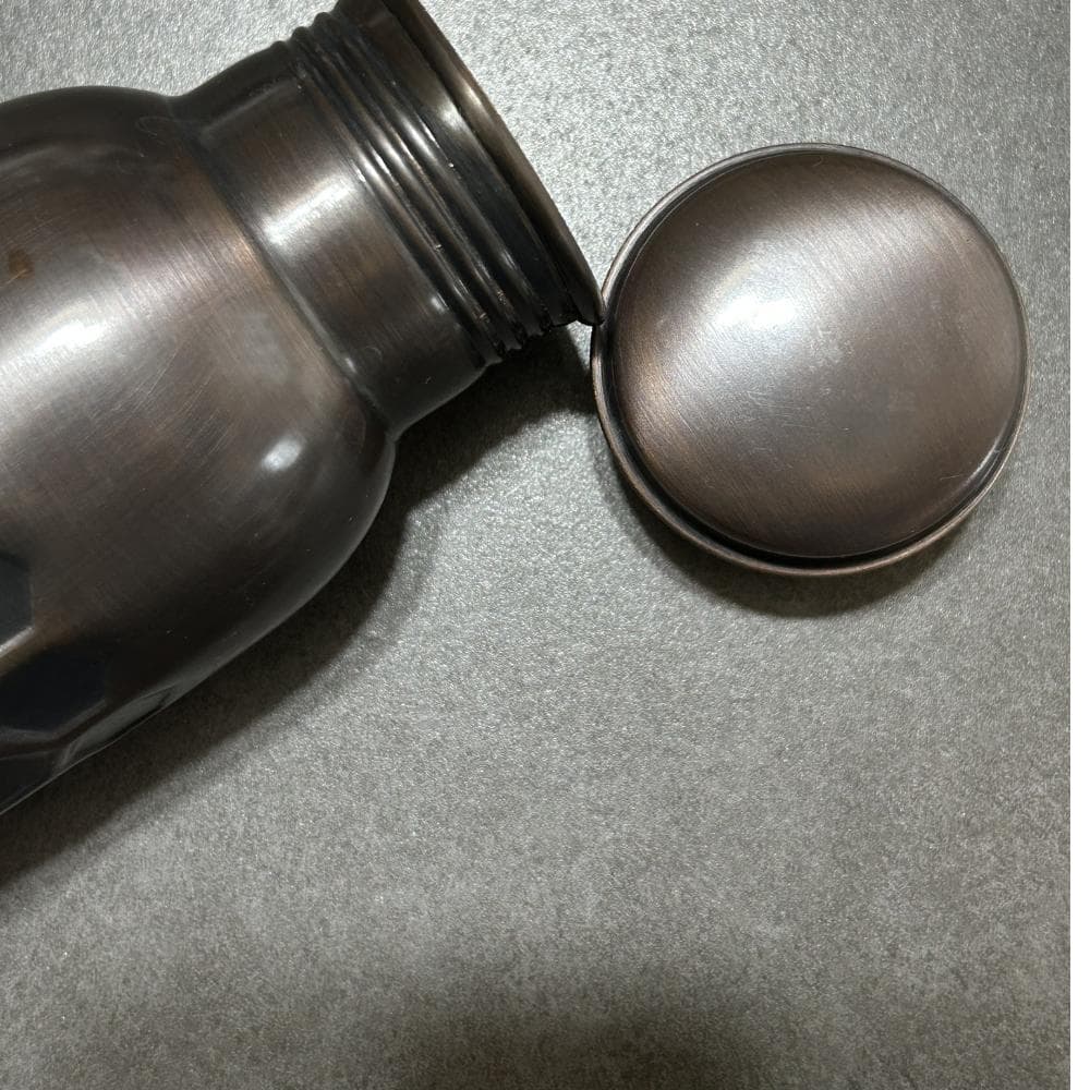 訳あり/ 銅製 純銅 ハンドメイド ウォーターボトル ステンレス水筒