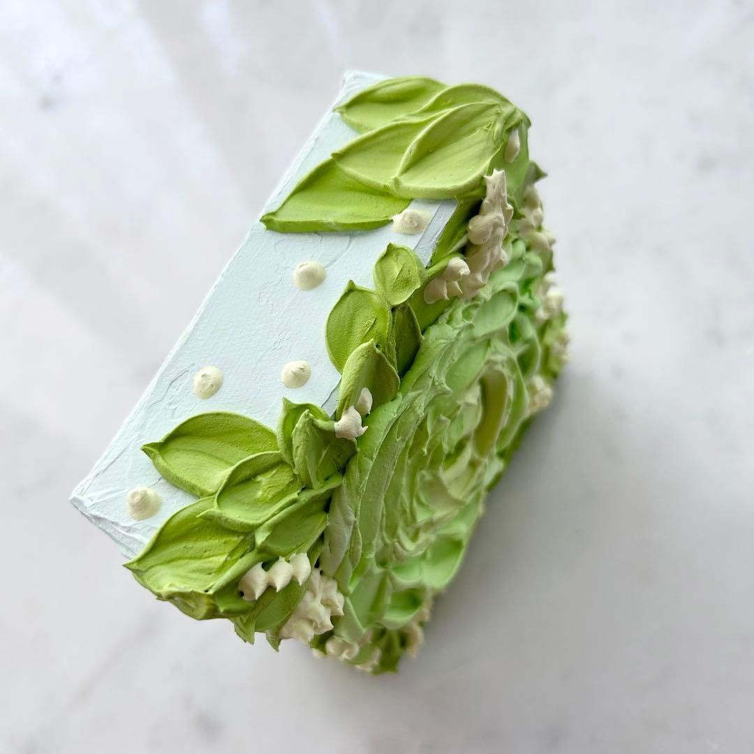 Green Rose 絵画原画 アクリル画テクスチャーアート