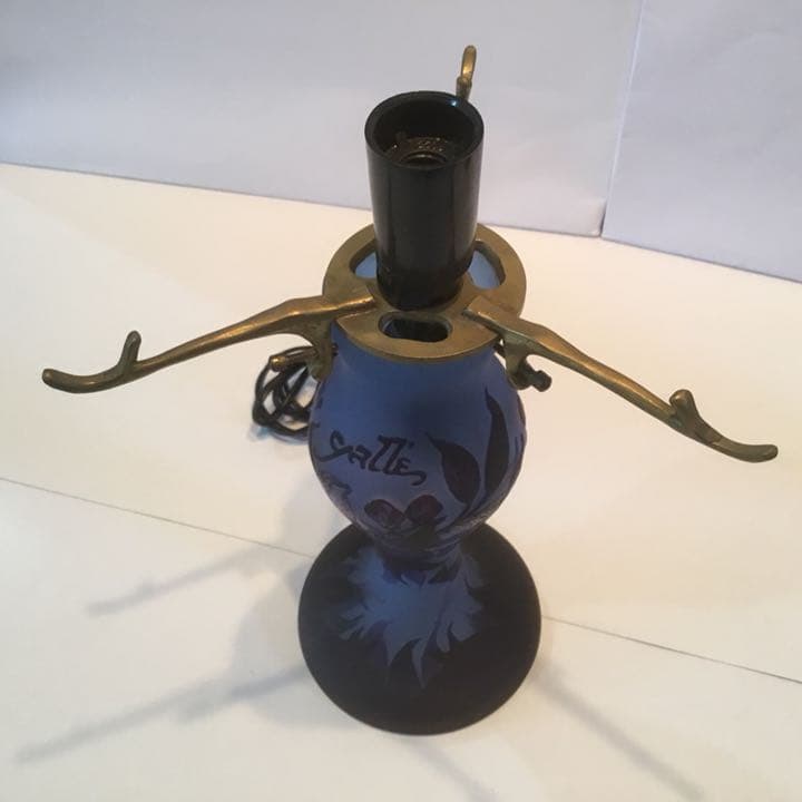 エミール・ガレ 復刻版 ランプ スタンド カメオ彫 ライトスタンド ルーマニア製