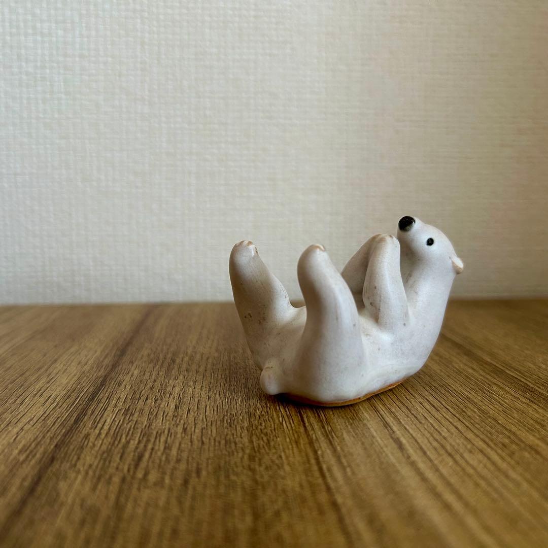 UMESHISO工房　しろくま　置物　オブジェ　ウメシソ工房　シロクマ　白くま