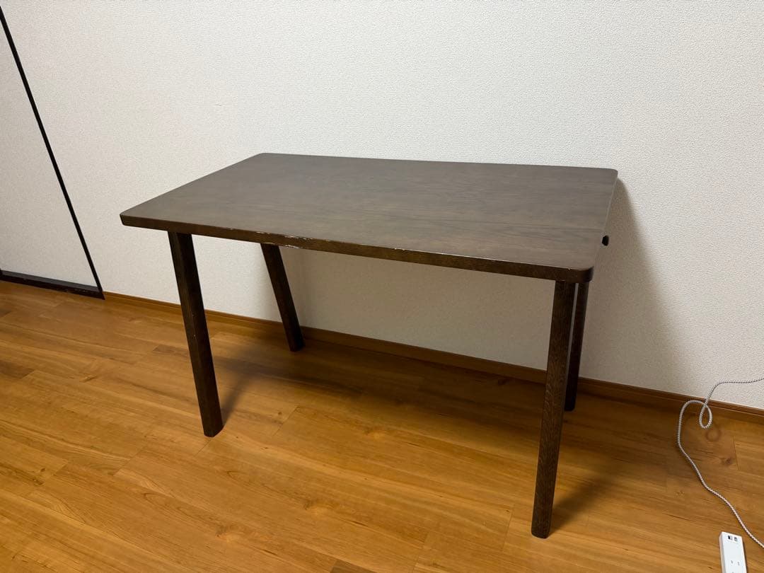 大塚家具ダークブラウン無垢製オフィスデスク 120cm