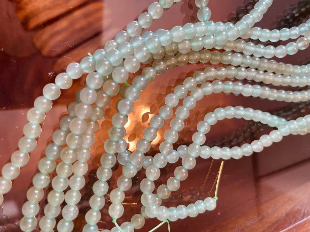 天然石　アベンチェリン　クマ　編みぐるみ　テディベア