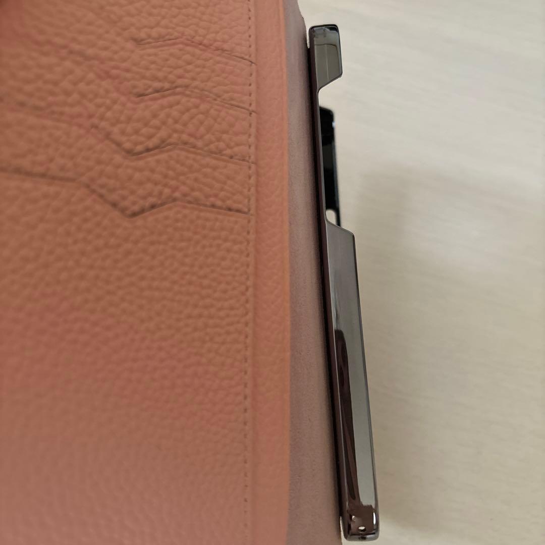 【超美品】BONAVENTURA iPhoneケース(グレージュ＋サクラ)