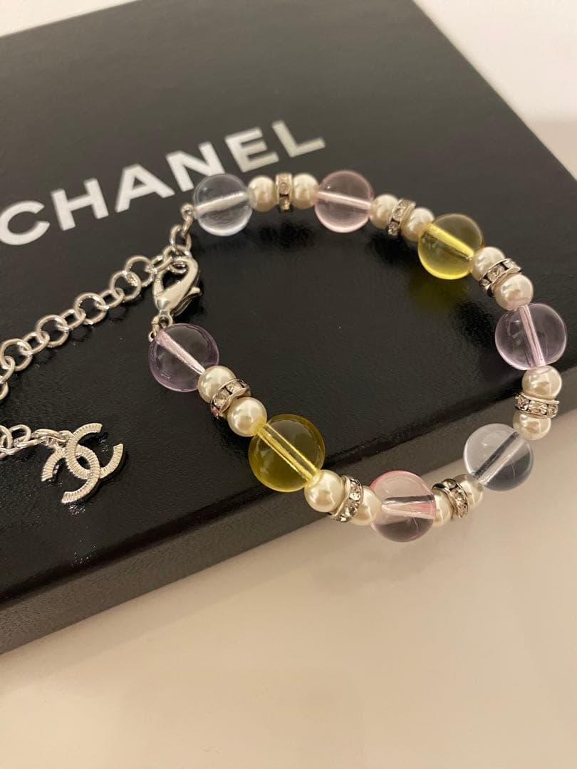 CHANEL カラフルビーズ ネックレス &ブレスレットセット