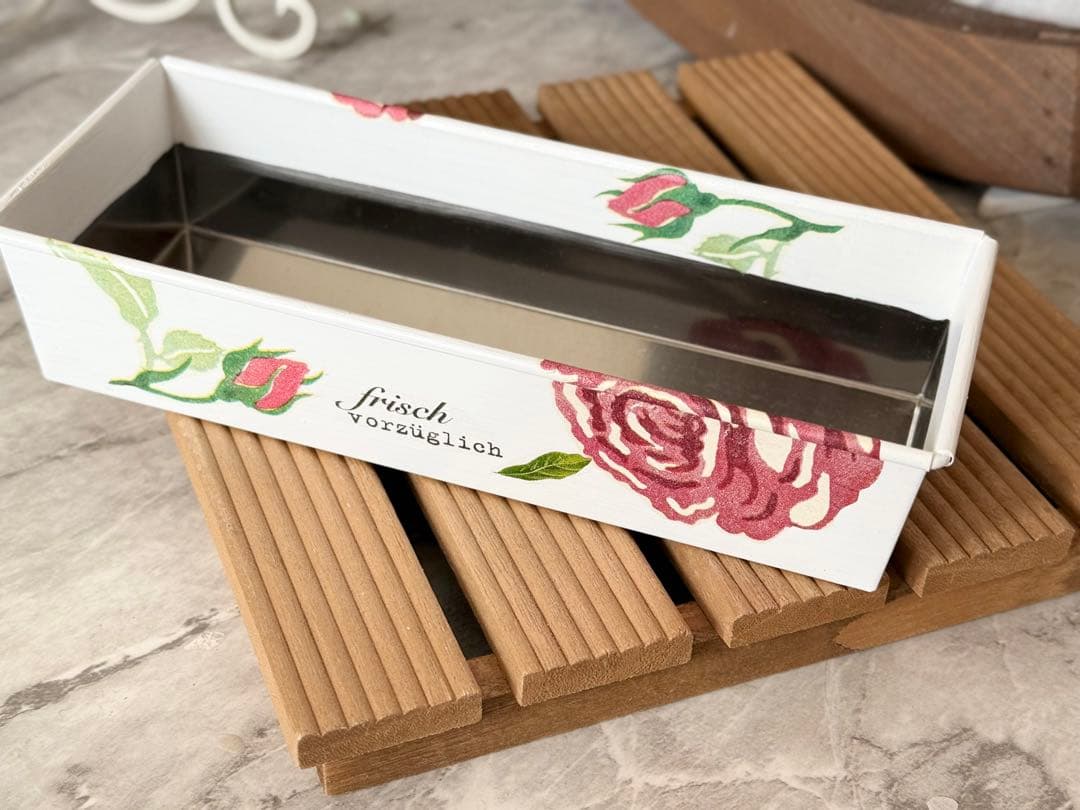 オーバル型プランター※ 鉢カバー※ BOX※キッチンシェルフ※デコパージュ薔薇