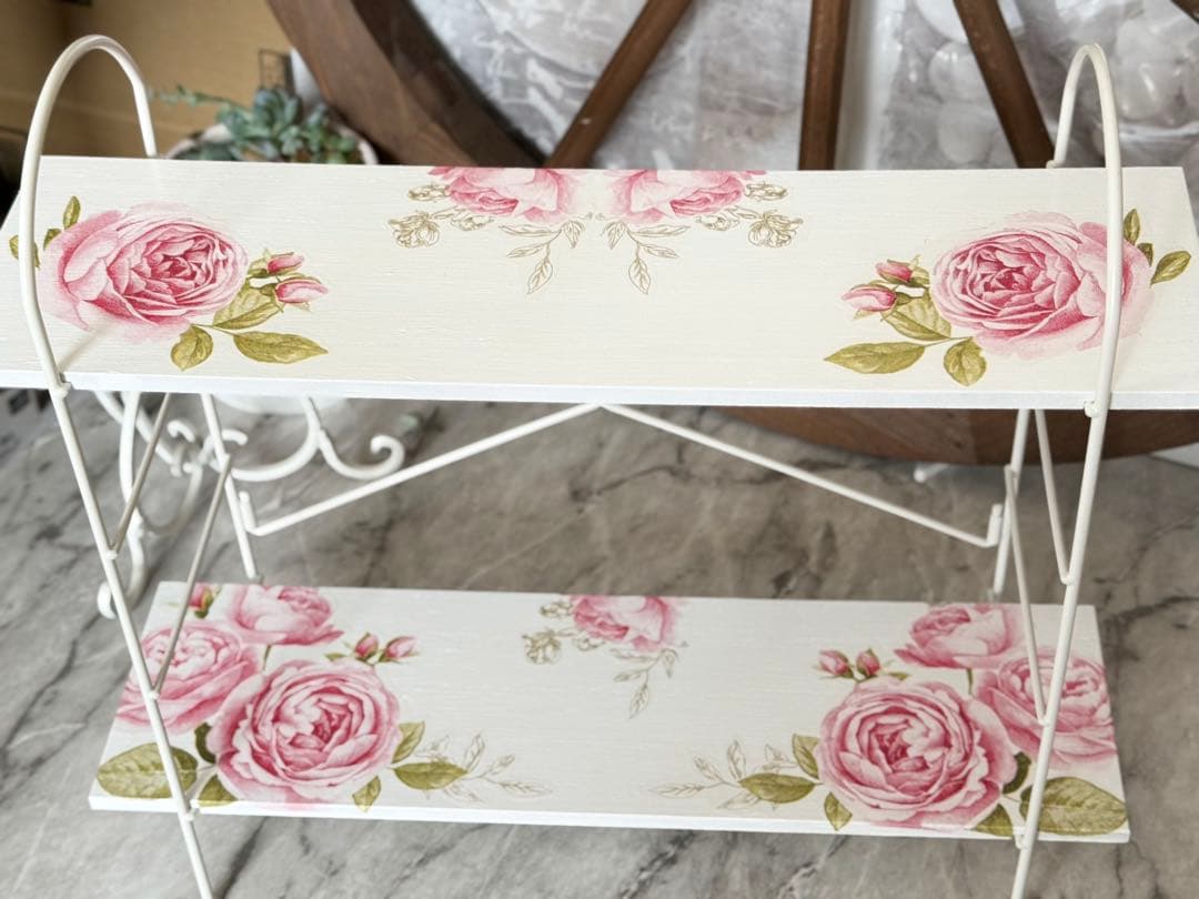 オーバル型プランター※ 鉢カバー※ BOX※キッチンシェルフ※デコパージュ薔薇