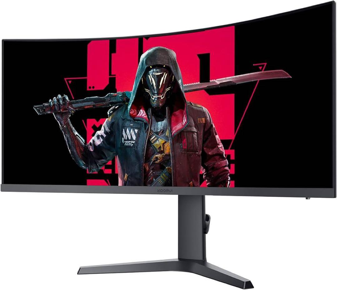 KOORUI 湾曲 ゲーミング モニター 34インチ165Hz