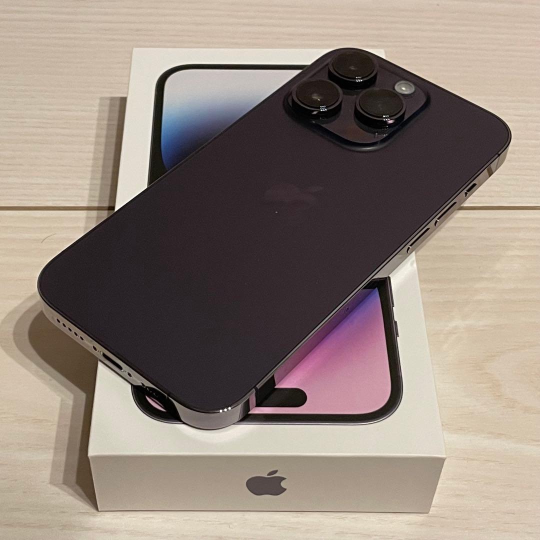 iPhone 14 Pro ディープパープル 256GB ケース・フィルム等付属
