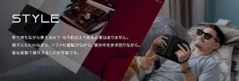 トラックボール付キーボード★保証3ヶ月/導入30日★GrabShell黒/箱難有