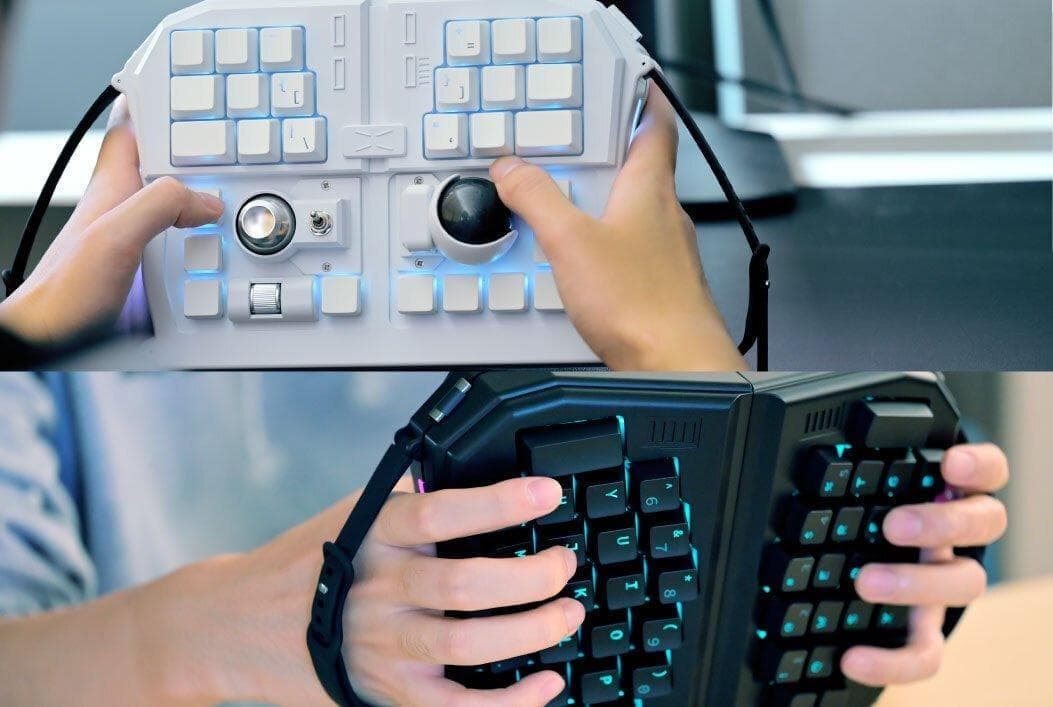 トラックボール付キーボード★保証3ヶ月/導入30日★GrabShell黒/箱難有