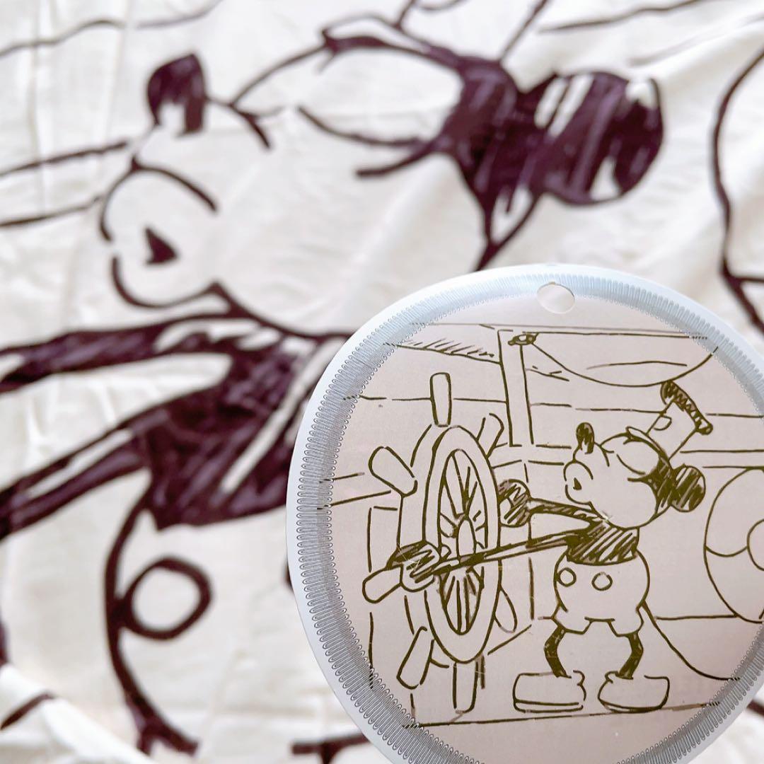 ディズニー・アート展　サークルタオル　蒸気船ウィリー　ミッキー　展覧会限定品