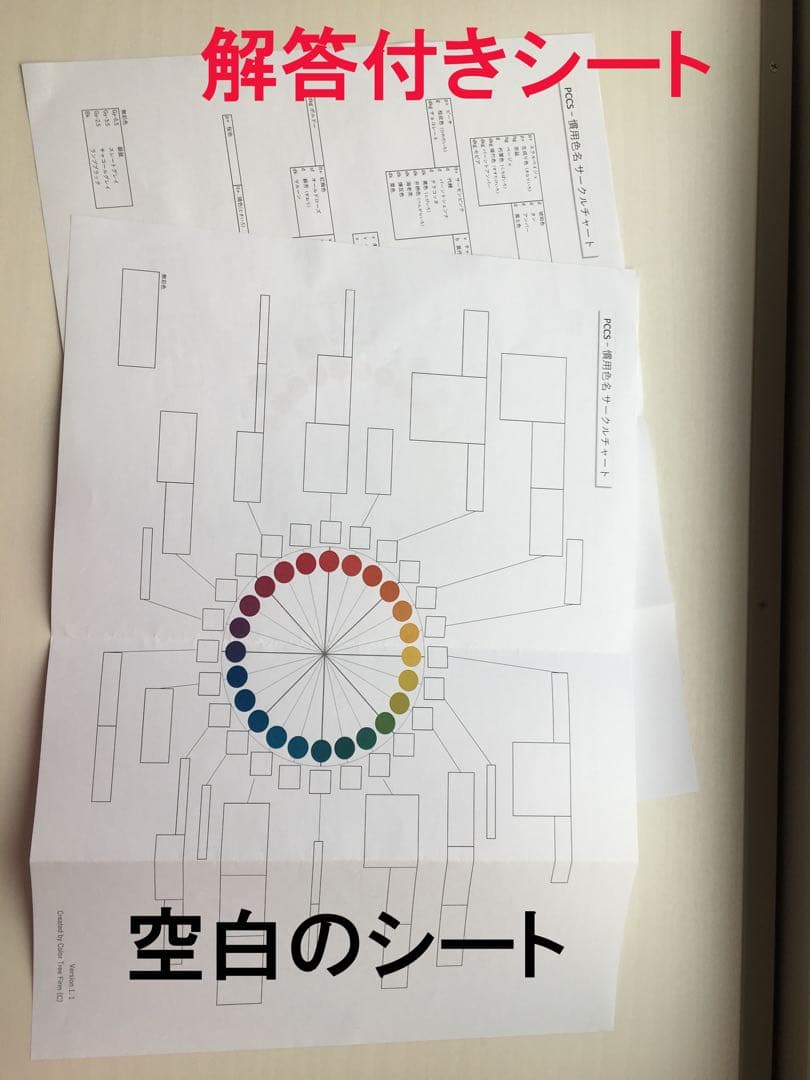 【色彩検定1級2次】PCCSチャート、マンセルチャート対策セット