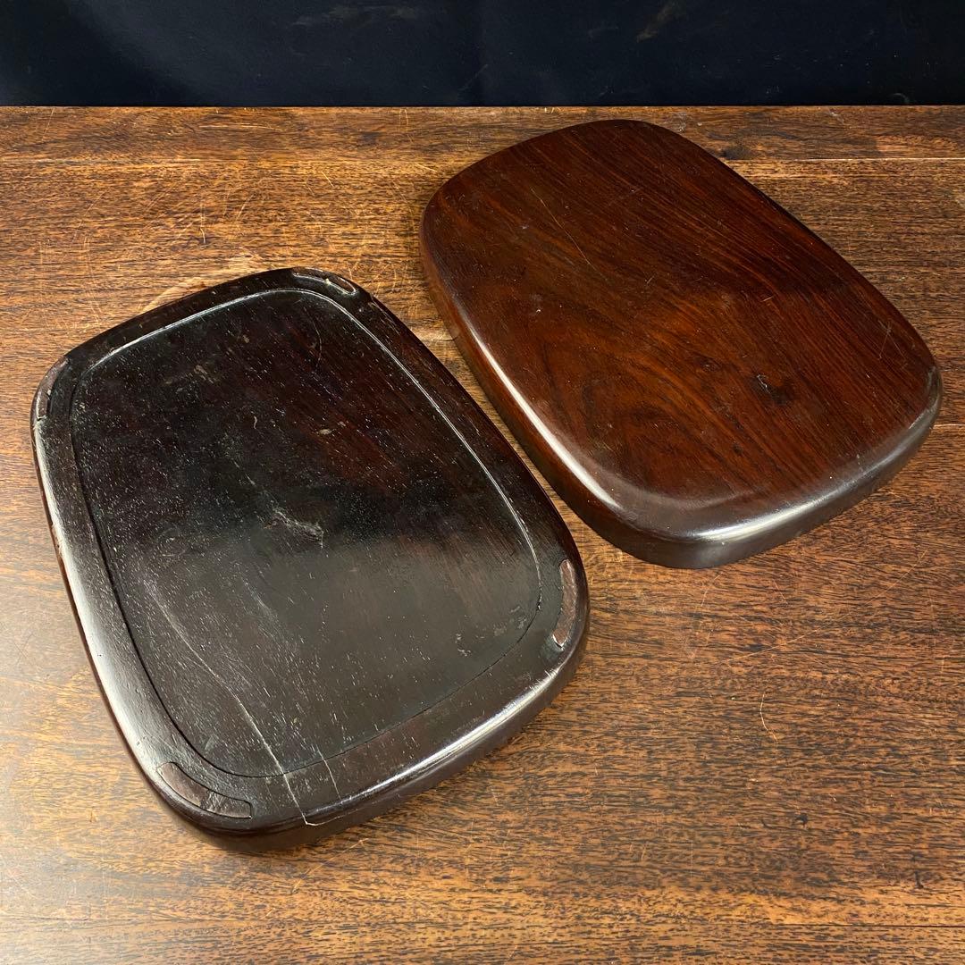 中国古美術　端渓彫龍文硯　文房四宝