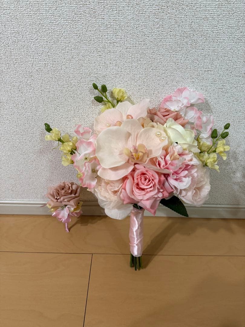 アーティフィシャルフラワー　ウェディング　ブーケ　ブートニア