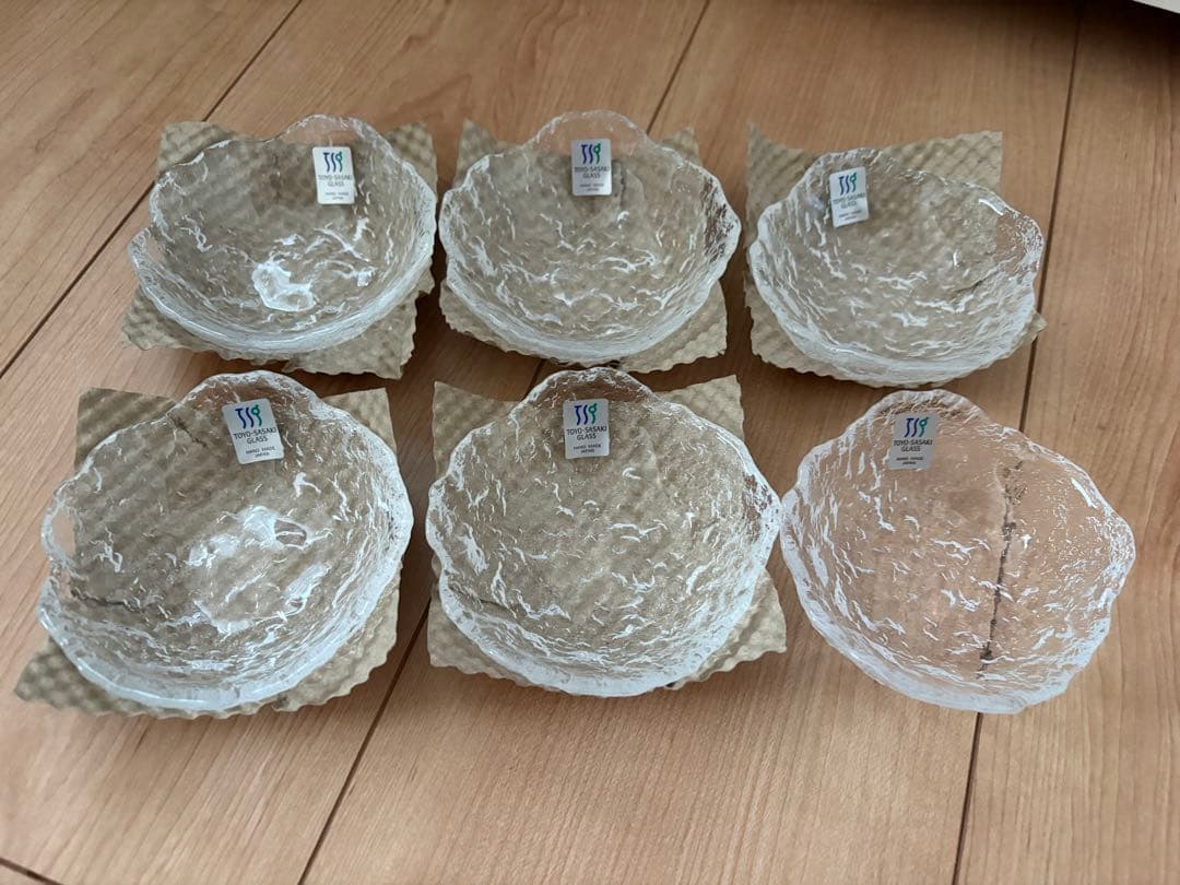 東洋佐々木ガラス 清露 のぞき ガラス小皿 6個セット 小鉢 日本製