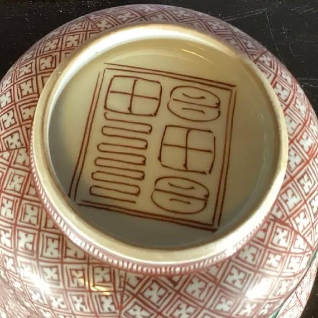 九谷焼　古九谷風　九谷五彩　間口直径21、5cm 古美術　明治