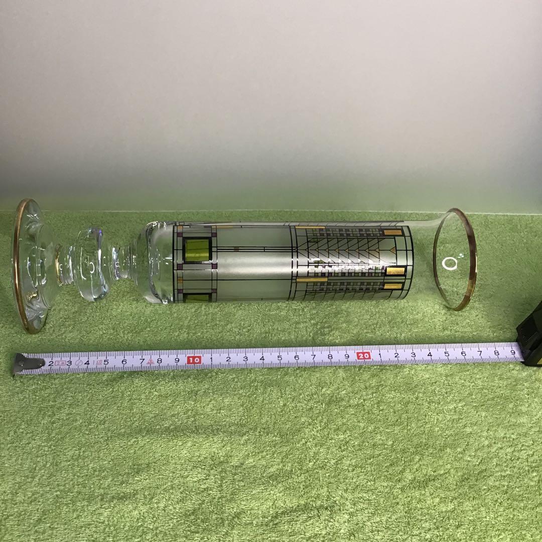 花瓶　イタリア製　ガラス製　ヴィンテージ　フランク　ロイド　ライト　レア