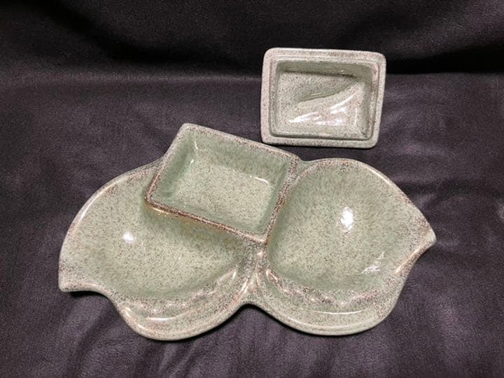 USA ビンテージ 陶器 灰皿 小物入れ50's 60's 蓋付