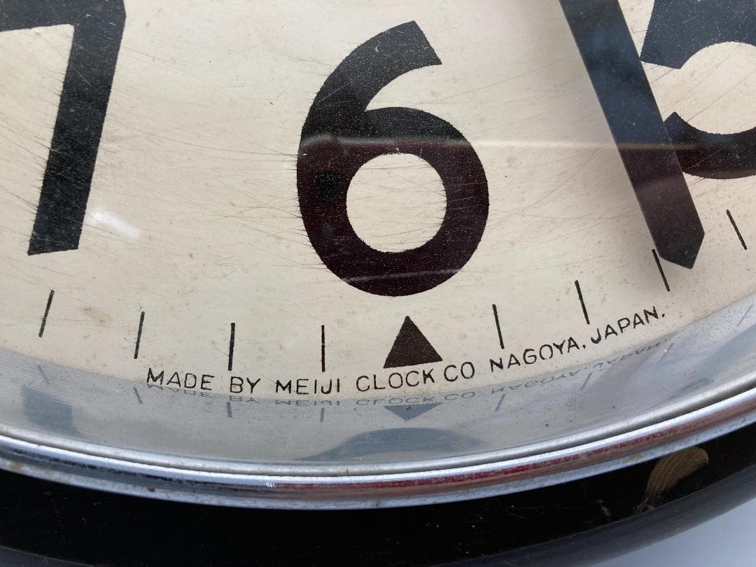 「2170」Meiji 掛時計 直径約40cm 日本製 木製 明治掛け時計