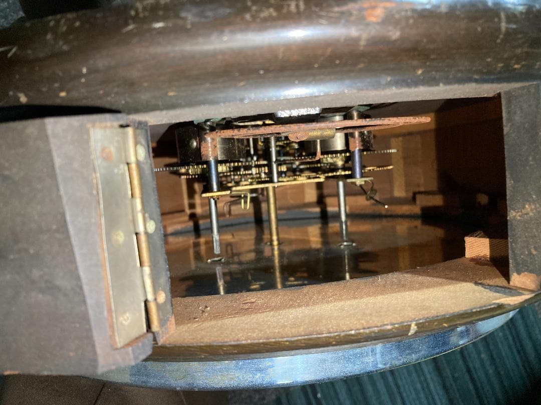 「2170」Meiji 掛時計 直径約40cm 日本製 木製 明治掛け時計