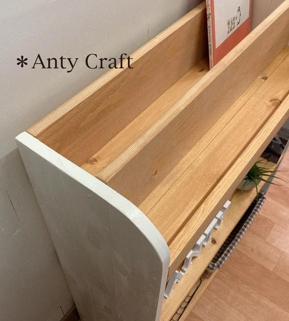 【サイズオーダー可】【引取可能】絵本棚（面出し2段+棚2段）幅73cm LO/W