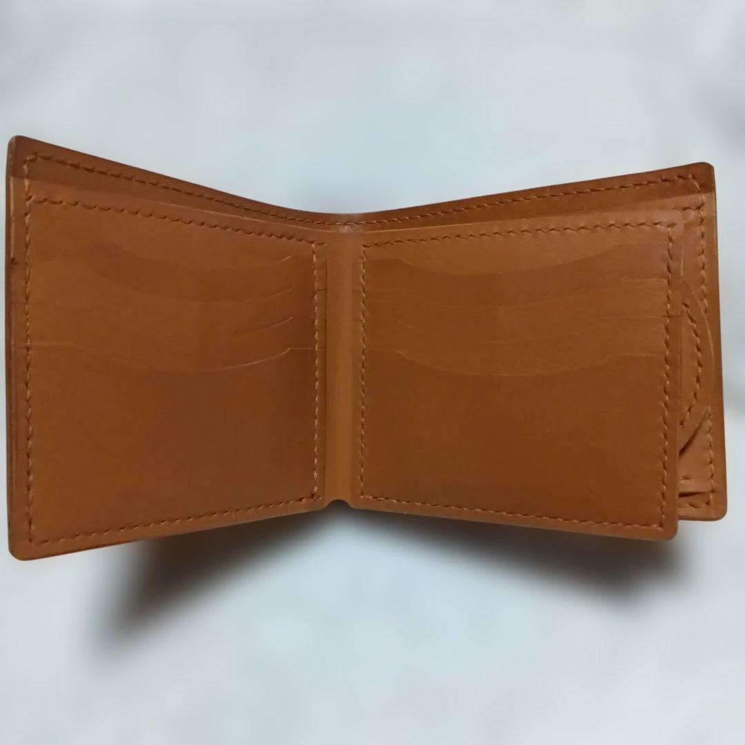 ブラウンレザー　 二つ折り財布