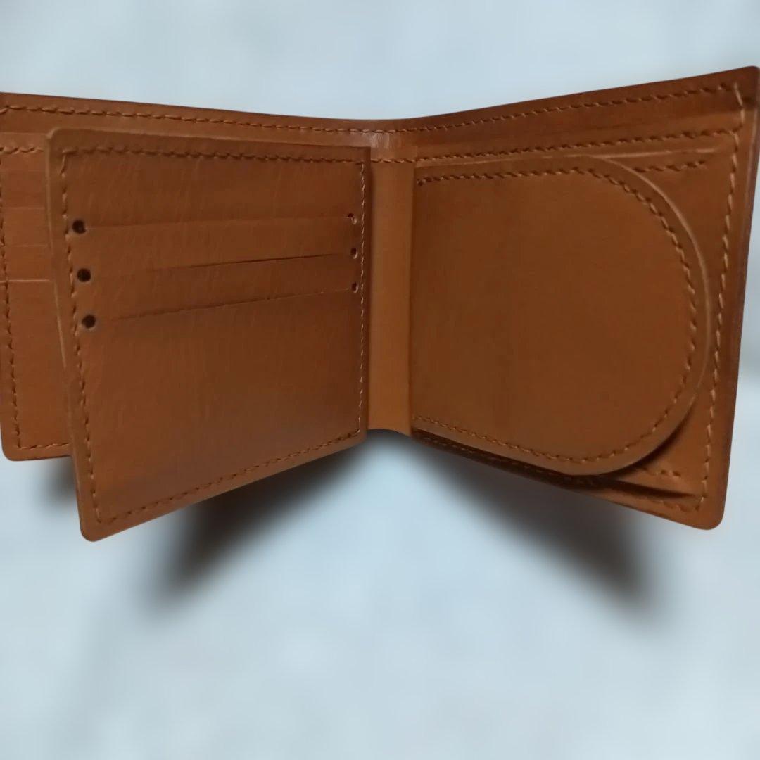 ブラウンレザー　 二つ折り財布