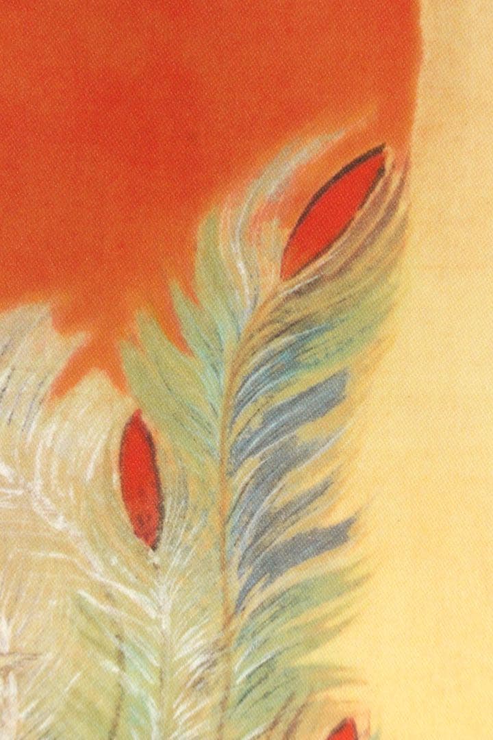 No5899 掛軸　印刷工芸　「伊藤若沖　日出鳳凰図」絹本　共箱/畳箱　送料無料