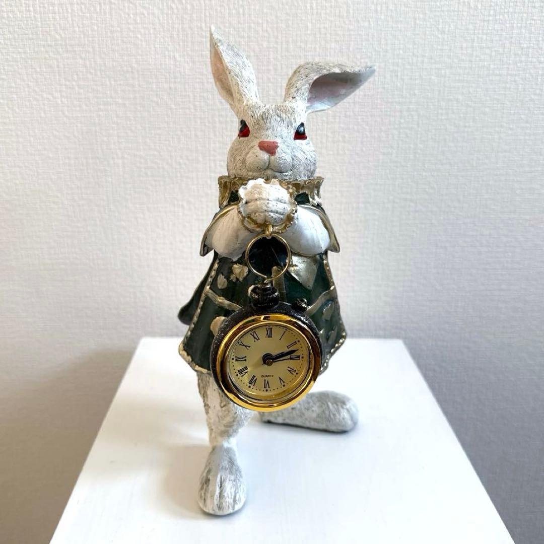 ☆週末セール☆ ラビット時計 (Alice in wonderland)