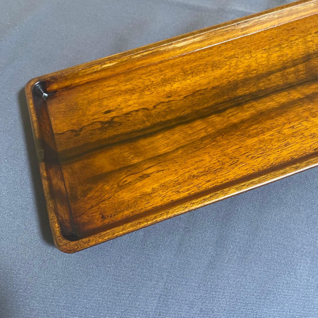 黒柿拭漆盆(くろがきふきうるしぼん) 370mm×132mm×19mm　№649