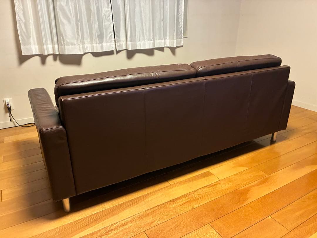 【送料込み】無印良品 革張りソファ2.5シーター　2005年製