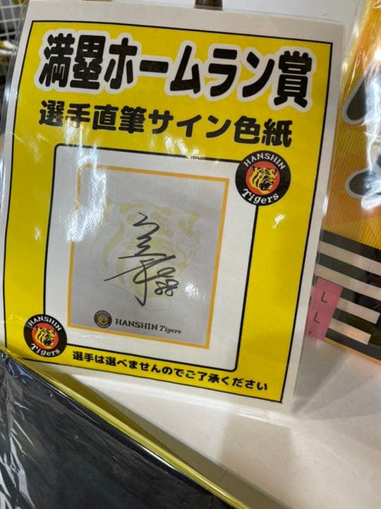 阪神タイガース　佐藤輝明　直筆サイン色紙