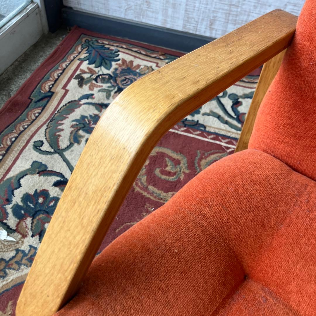 ② 天童木工 プライウッド アームチェア 一人掛けソファー ベントウッドチェアー