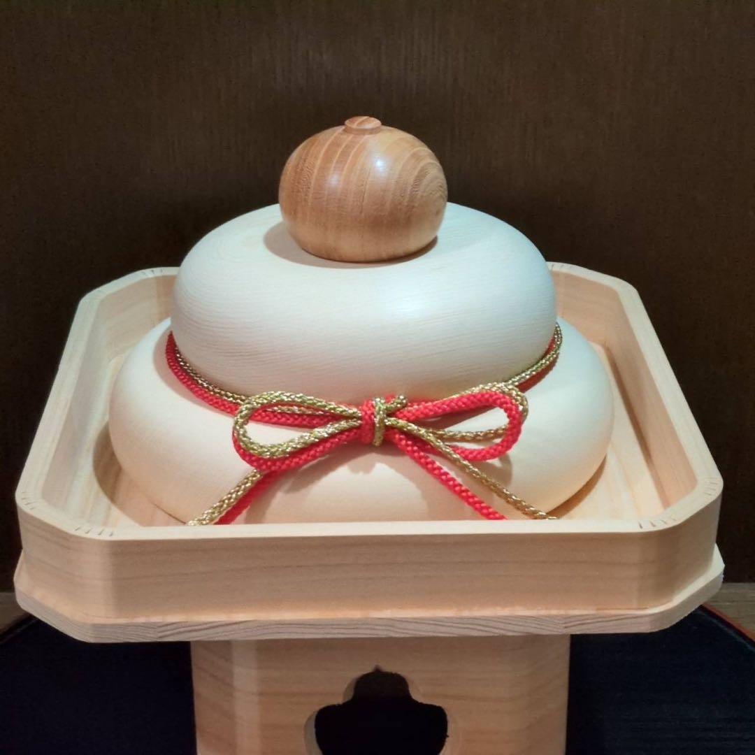 木製鏡餅　三宝付き　170