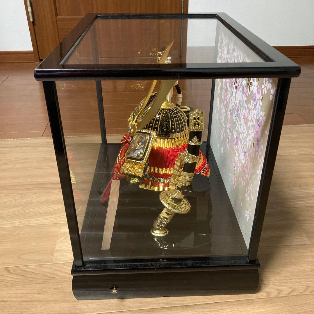 端午の節句 兜 ガラスケース入り こいのぼりオルゴールつき