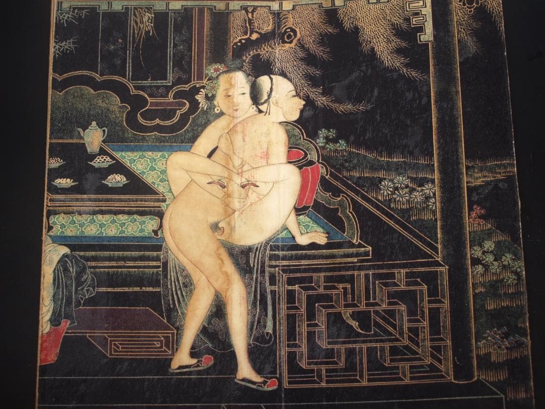 金陵博物院蔵出品　中国　清時代　肉筆水彩絵　唐物骨董品 AK2023D3-2