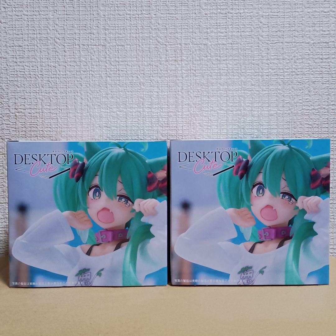 初音ミク Desktop Cute フィギュア 猫耳Tシャツver 2体セット！