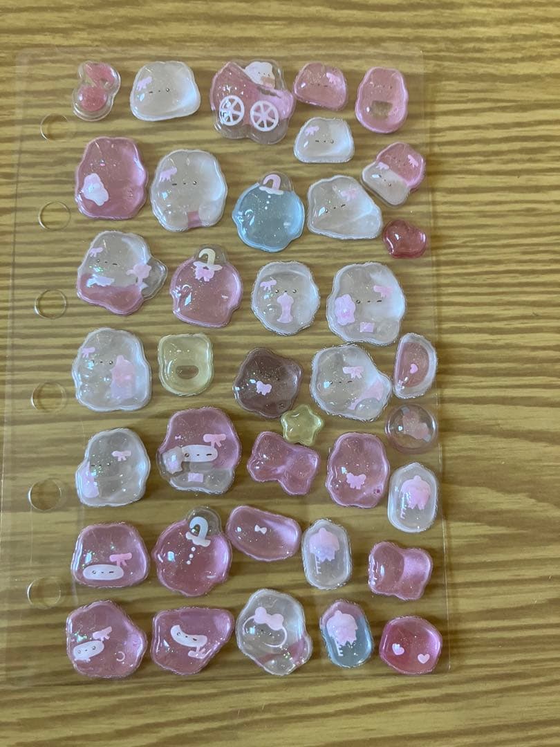 シール帳完成品　ボンボンドロップシール　ウォーターシール　おはじきシール